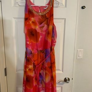 Sandra Darren water color floral dress